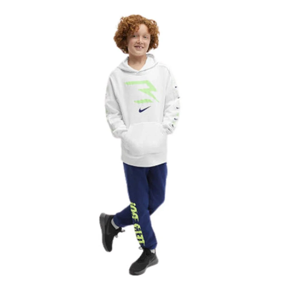 Nike 3BRAND Believe Fleece Hoodie Kids Medium White Long Sleeve Pullover GBO138